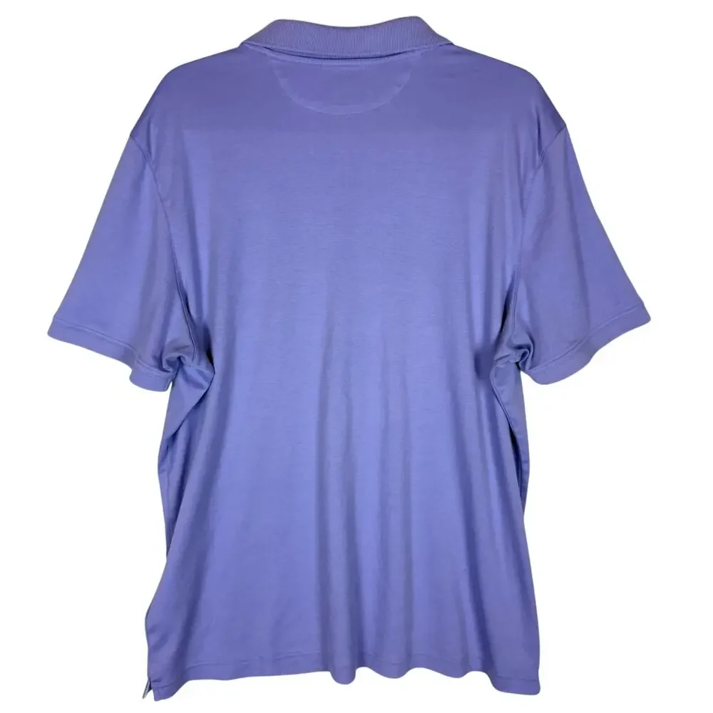 Banana Republic Luxury Touch Polo‎ Shirt Men's 2XL Purple Short Sleeve Collared